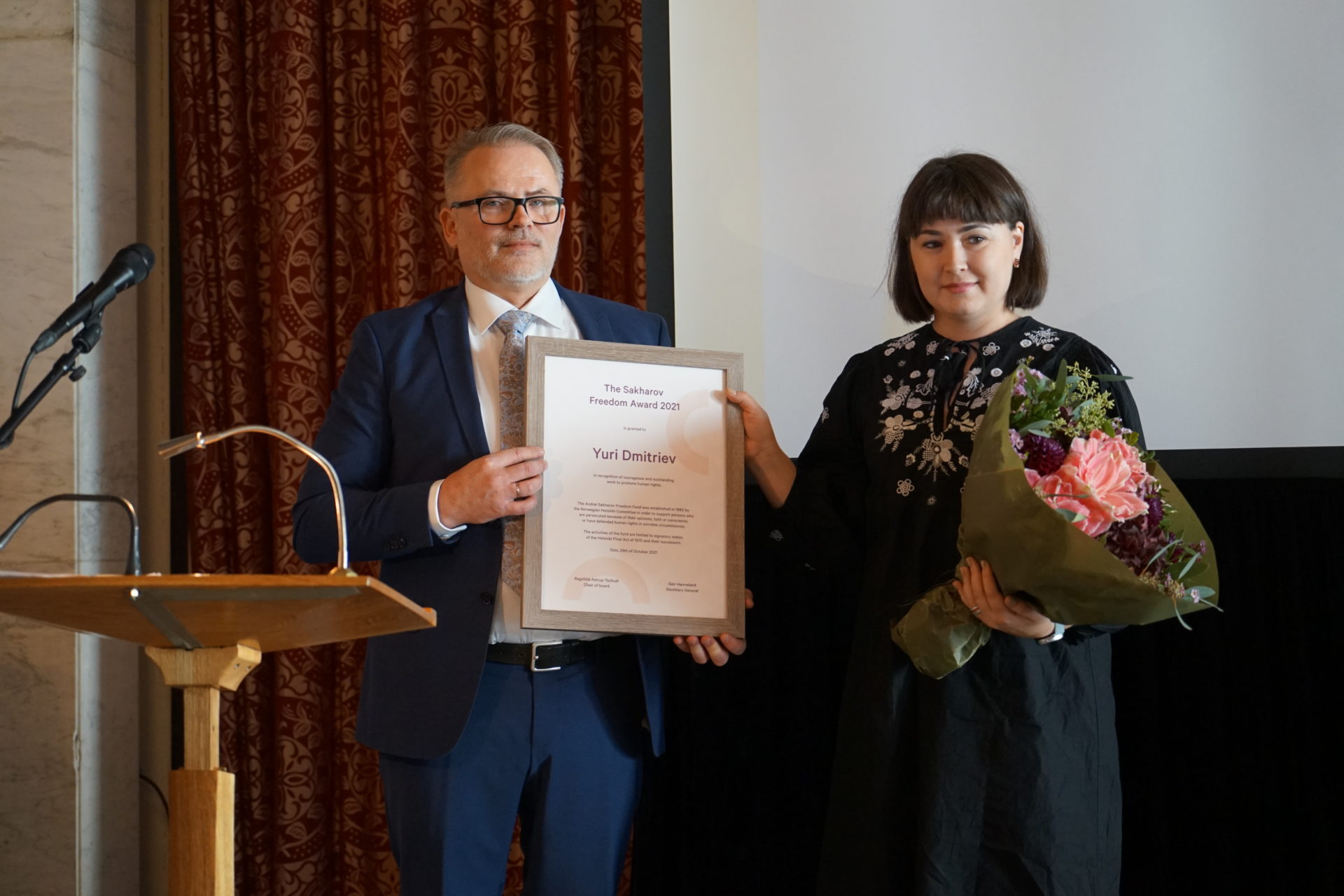 The 2021 Sakharov Freedom Award 2021 ceremony - Norwegian Helsinki ...